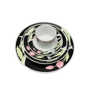 Fairfield Fine China Vanessa Pattern 5 Piece Place Setting Tulip & Iris
